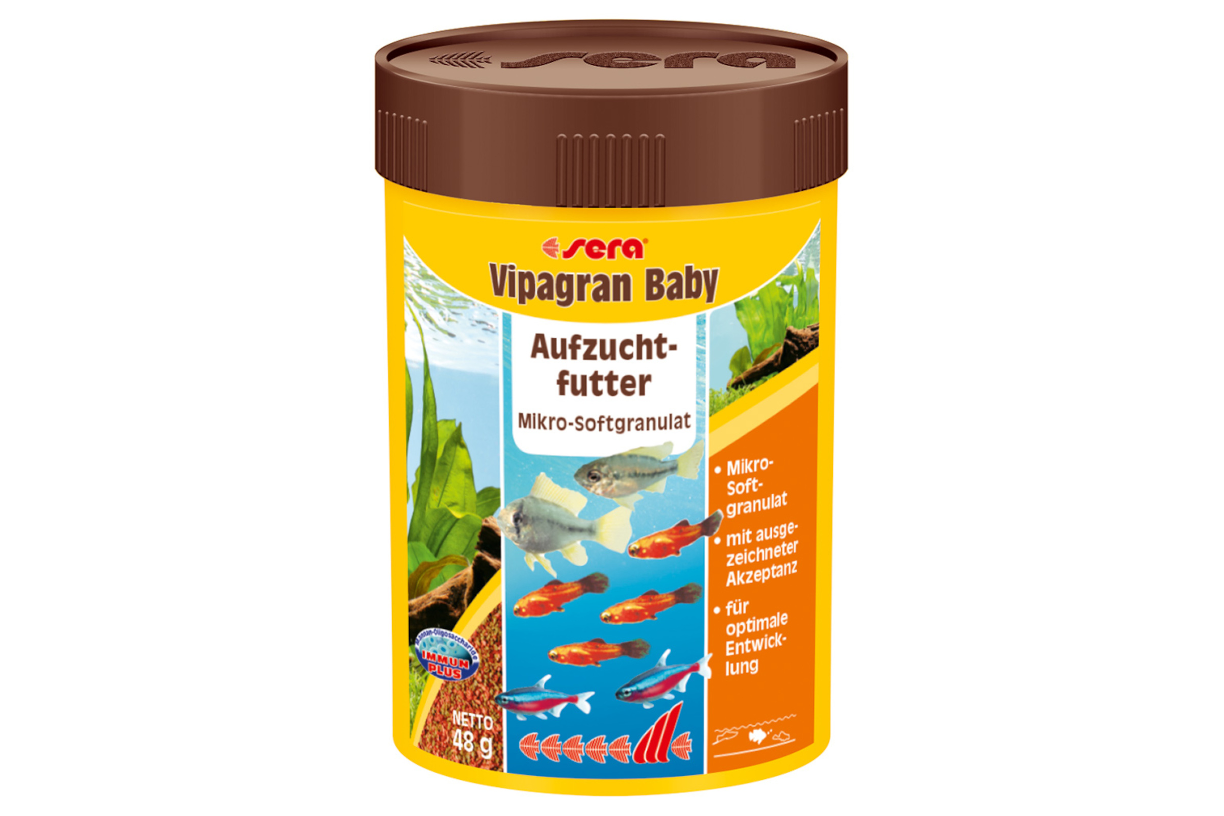 Sera Vipagran Baby Nature, Aufzuchtfutter-Granulat, 100 ml